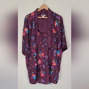 Vanity Fair Purple Floral Pajama Set